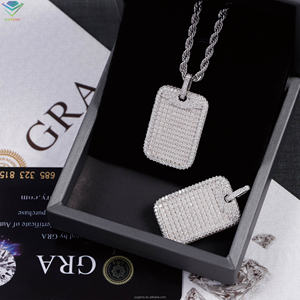 จี้รูปสุนัขประดับเพชร VVS มอยส์ซาไนต์ ผ่านการทดสอบเพชร ชุบทอง เงินแท้ 925 พร้อมใบรับรอง GRA ขายดี สำหรับทุกเพศ - Product Image 1