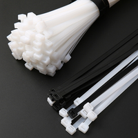 Bridas de nailon autoblocantes negras resistentes a los rayos UV PA66 para agrupación de cables eléctricos con control de calidad ISO9001