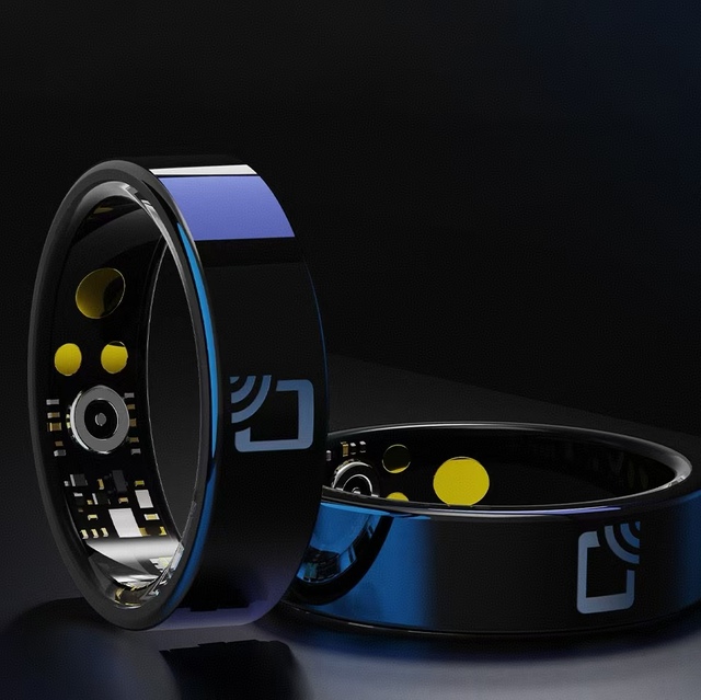 R20 NFC Smart Health Ring 7mm Unisex Ceramic Fitness Tracker Heart Rate Sleep AI Health Analysis App Control IP68 Waterproof