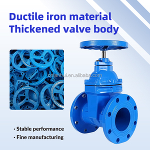 Vanne à opercule manuelle à bride en fonte ductile à pression moyenne, best-seller de l'usine Bluehui, pour l'eau - Product Image 2