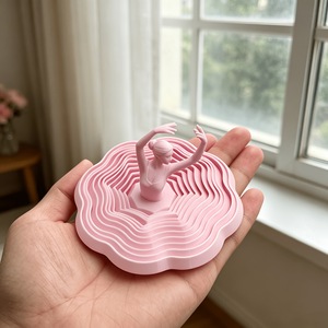 Cross-border 3D-printed Plastic Ballet Dancer Gradient-color Polygonal Radish Tower <b>Stress</b>-<b>relief</b> Gadget <b>Toy</b> for Dance - Product Image 1