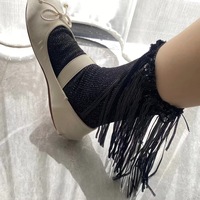 Nouvelles chaussettes tendance pour femme, respirantes, tricotées, confortables, à pompons, à sequins, style slouch, pour la danse, effet bling