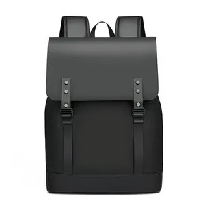 Moda clássica impermeável lazer dos homens grande capacidade negócio computador saco laptop mochila