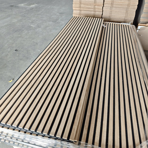 Panneaux acoustiques en lattes de <span class=keywords><strong>bois</strong></span> pour hôtels et écoles, panneaux muraux insonorisants écologiques modernes, épaisseur 21 mm, taille personnalisable - Product Image 1