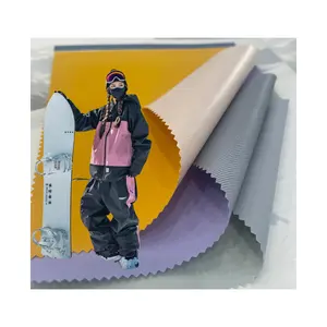 Stratification de vente chaude TPU/Tricot/tissu de polyester de pongé recyclé par fil flexible pour le ski/veste extérieure