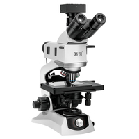 Microscope métallurgique trinoculaire 4K avec caméra USB et objectifs achromatiques à plan infini pour l'inspection des circuits imprimés métalliques