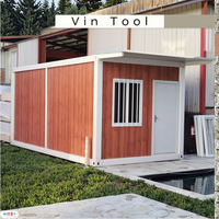 Maisons conteneurs en acier avec motifs de grain de bois démontables pour usage de bureau Unités résidentielles à double usage