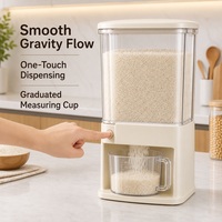 Distributeur de riz à gravité compact pour espaces restreints, 6 kg, 11 kg, conteneur de stockage hermétique pour céréales, grains et farine avec tasse doseuse pour la cuisine