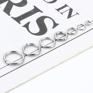 Connecteurs en acier inoxydable en gros, anneaux fermés étanches pour la fabrication de bijoux DIY (pendentifs, colliers, bracelets) - Product Image 1