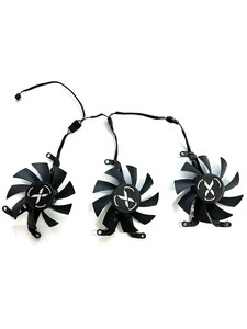 พัดลมระบายความร้อน4Pin 75มม. สำหรับ XFX AMD Radeon RX 6650XT OC V2การ์ดจอ RX6600 XT พัดลม T128015SM <span class=keywords><strong>RX6500XT</strong></span> RX6600XT goc PU - Product Image 6