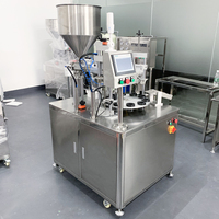 Hone Semi Auto loción pasta cosmética tubo de plástico relleno semiautomático tubo suave llenado y máquina de sellado térmico ultrasónico