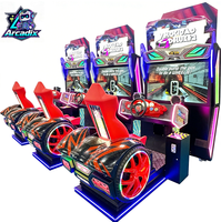 Machine de jeu d'arcade simulateur de course automobile à monnayeur avec volant et écran LCD 37 pouces, jeu de conduite vidéo 3D