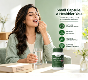 Capsules de Rhodiola Rosea OEM 500mg, 3% Salidrosides, 1% Rosavines, Complément Adaptogène pour l'Énergie et le Soutien Anti-Stress, 120 Capsules Végétales - Product Image 5