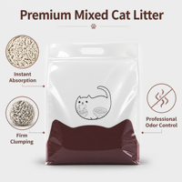 Sac d'emballage personnalisé en plastique alimentaire imprimé par gravure pour litière de chat, résistant à l'humidité, avec fermeture éclair, anti-odeur pour sacs de litière pour chat