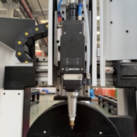 Mesin Pemotong Pipa Laser Serat Sederhana untuk Proses Pemrosesan Tabung Logam 120mm 160mm 245mm Chuck Opsional