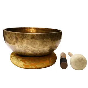 Wholesale Handmade Songbo Yoga Meditation Buddha Sound Xizang Songbo Copper Tone Healing Bowl Copper Chime Decorative Bowl