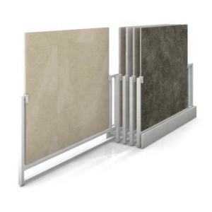 Présentoir en céramique de pierre de marbre se tient le support d'affichage de tuiles de secousse en métal tournant le support d'affichage coulissant de tuile pour la tuile - Product Image 3