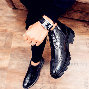 Chaussures <span class=keywords><strong>en</strong></span> cuir PU à bout pointu et motif <span class=keywords><strong>crocodile</strong></span>, à tige haute. Version coréenne. Chaussures tendance et polyvalentes, bottes <span class=keywords><strong>en</strong></span> cuir britanniques - Product Image 6