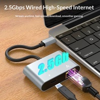 Tarjeta de Red Ethernet Tipo-C con Alimentación PD para Teléfonos Móviles, Consolas de Juegos, Convertidores USB-C (Modelo 10/100/1000Mbps)