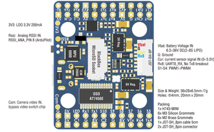 Contrôleur de vol Matek H743-MINI V3 en gros, 20x20mm, MP6000/ICM20602, 480MHz, 1 Mo de RAM, 2 Mo de Flash, OSD intégré, 11 PWM, 2-8S, drone - Product Image 4