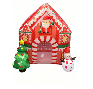 <span class=keywords><strong>Castillo</strong></span> Inflable Navideño de 6 Pies de Altura, Decoraciones para Exteriores con Luces LED, para Inflar <span class=keywords><strong>en</strong></span> el Patio, Jardín o Césped - Product Image 2