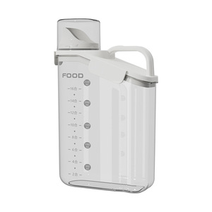 Conteneur hermétique en plastique pour aliments secs avec joint en silicone et <span class=keywords><strong>bec</strong></span> verseur - Distributeur de céréales <span class=keywords><strong>empilable</strong></span> pour l'organisation de la cuisine - OEM - Product Image 4