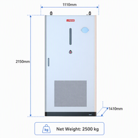 Système de stockage d'énergie par batterie LPR-ESL 261 kWh 832 V à refroidissement liquide pour C&I, 314 Ah LFP, 30-125 kW PCS, armoire extérieure IP55
