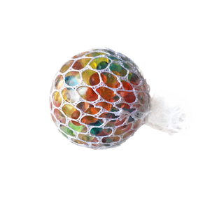 2025 Factory Wholesale High Quality TPR Glitter <b>Beads</b> Stress Mesh Ball Squishy Anti Anxiety Ball Squeeze Toy for Kids Adults - Product Image 2