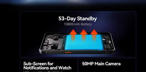 Camera chính di động chắc chắn IIIF150 50MP, sạc 18W, pin 10800mAh, camera dưới nước, màn hình 6.6 inch, 4G, 4GB+256GB, Android 14, F150 B3C - Product Image 3