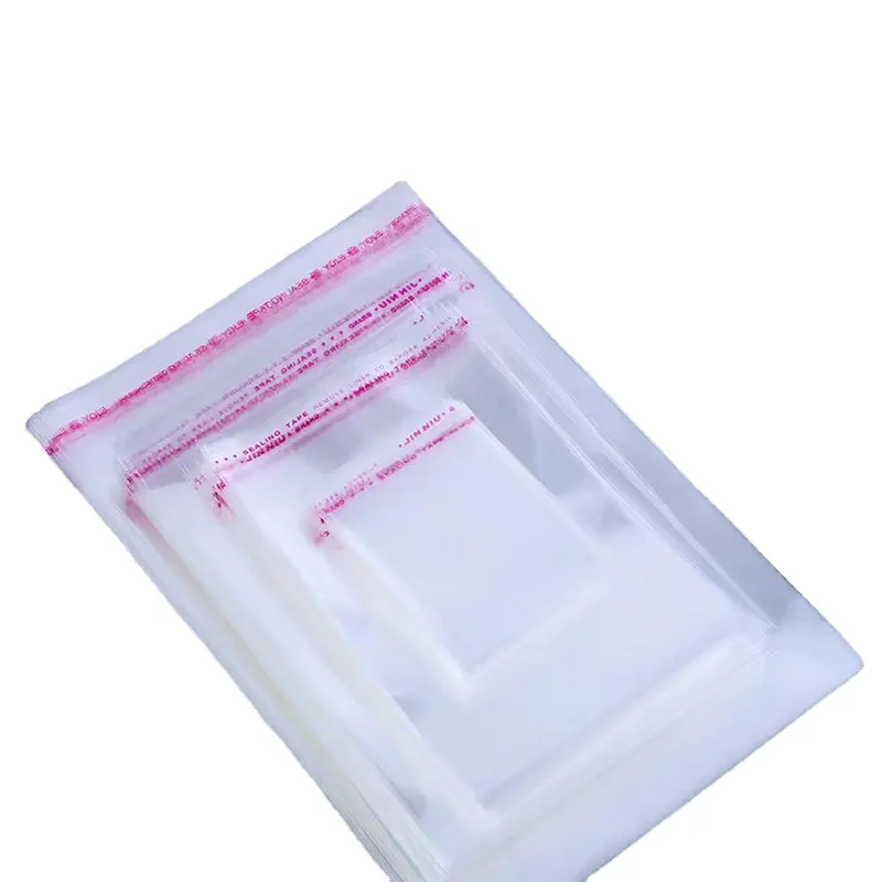 Resealable Transparent self-adhesive sealed plastic packaging bag, cellophane OPP fresh-keeping bag gift bag