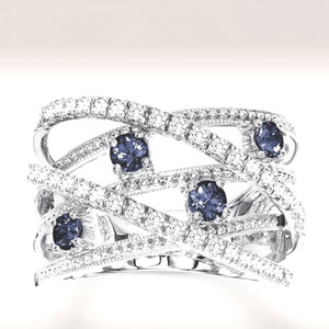 Anello con Zirconi Intrecciati per Donne, Gioiello Chic con Micro Pavé, Regalo di Moda per Uso Quotidiano - Product Image 1