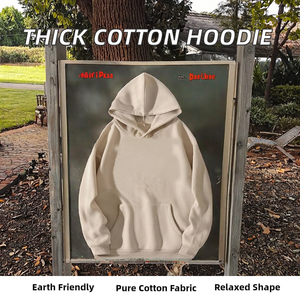 Sudadera con Capucha de Alta Calidad, 480 g/m², 100% Algodón, Forro Ecológico, Tejido de Punto, Invierno, Estampado, Talla Grande, Venta al Por Mayor - Product Image 2