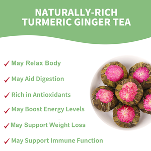 ชาดอกไม้บานรูปทรงกลมพรีเมียม ทำด้วยมืออย่างมีศิลปะ ผสมดอกชบาและชาเขียว บรรจุในถุง 5 กรัม 20 ชิ้น - Product Image 5