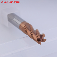 HANDERK Fraise à dégrossir de haute qualité en carbure de tungstène HRC55 à 4 cannelures, revêtement TISIN, pour acier OEM/ODM