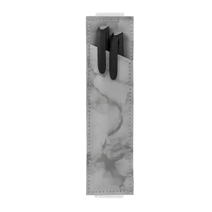 Заводская сумка для ручек из искусственной кожи с регулируемой эластичной лентой и петлей, оптовая продажа, аксессуары для книг, зажим, кожаные сумки-карандаши, тиснение логотипа