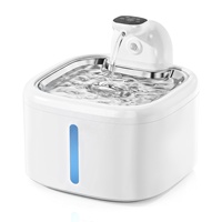 Fontaine à eau pour animaux de compagnie NicePets en acier inoxydable 304 |   Pompe sans fil sans prise, batterie amovible, autonomie de 60 jours |   Distributeur d'eau circulant pour chat et chien