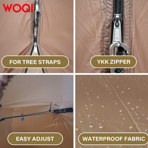 WOQI Haute Qualité Étanche À La Pluie Camping En Plein Air Bâche Portable Nylon Hamac De Couchage <span class=keywords><strong>Avec</strong></span> <span class=keywords><strong>Moustiquaire</strong></span> Spot Parachute Conception - Product Image 6