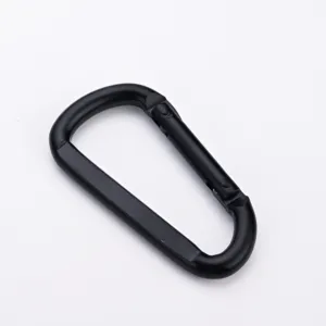 Nhà Máy bán hàng trực tiếp của Snap móc đen phần cứng d-loại mùa xuân móc phẳng võng khóa kim loại Snap hook