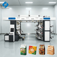 Machine d'impression flexographique automatique à 6 couleurs avec contrôle PLC Siemens pour presse flexo grand format entièrement automatique