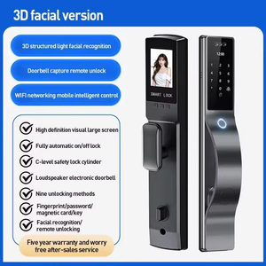 3D Biometric Security <strong>Face</strong> &amp; <strong>Camera</strong> Smart Door Lock Digital Password Wi-Fi App Unlock - Product Image 6