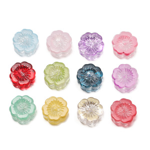 Perles de verre en cristal de fleurs de cerisier glacées, pour la fabrication de bijoux, accessoires de boucles d'oreilles et bracelets DIY - Product Image 5