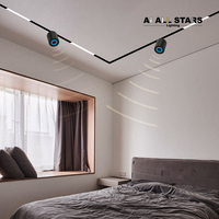 Rail magnétique encastré pour éclairage linéaire, spots LED de plafond, éclairage sur rail LED intérieur, haut-parleur Bluetooth