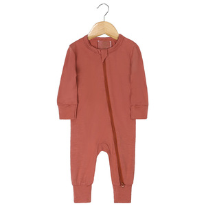 Venta al por mayor <span class=keywords><strong>de</strong></span> <span class=keywords><strong>pijamas</strong></span> <span class=keywords><strong>de</strong></span> algodón <span class=keywords><strong>de</strong></span> bambú para bebés pequeños, <span class=keywords><strong>pijamas</strong></span> <span class=keywords><strong>de</strong></span> manga larga con cremallera para bebés, mameluco infantil - Product Image 4
