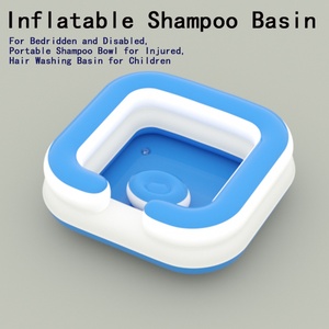 Bassin de lavage portable gonflable en PVC pour enfants alités, personnes handicapées, femmes enceintes - Utilisation intérieure/extérieure, lavage facile des cheveux à domicile - Product Image 3
