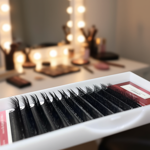 Extensiones de Pestañas de Pelo Sintético Negro Mate 0.03, Hechas a Máquina, para un Estilo de Mega Volumen - Product Image 3