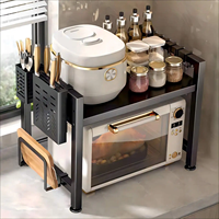 Étagère de Rangement Multi-Niveaux pour Comptoir, Gros, pour Four Domestique, Cuiseur à Riz, Ustensiles de Cuisine, Vaisselle et Four à Micro-Ondes