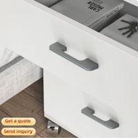 Poignées de meuble en aluminium massif robustes, finition blanc mat, barres plates inclinées, longueur personnalisée, quincaillerie sur mesure pour armoire