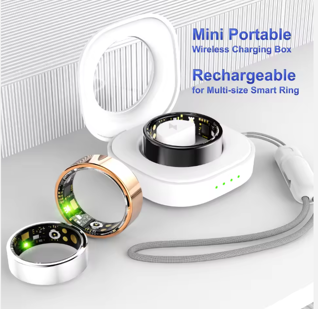 Custom IP68 Waterproof Smart Ring for Men, Monitoring Heart Rate, Sleep, and Blood Oxygen, Compatible with Android and IOS