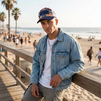 Casquette Trucker Personnalisée OEM ODM avec Logo Imprimé Floral Tropical 5 Panneaux Fabricant Streetwear Plage Faible MOQ Échantillon