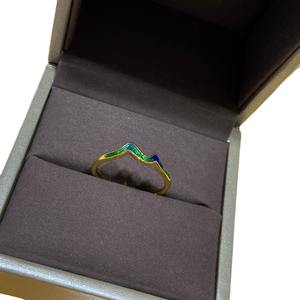 18k स्वर्ण हजार मील जिआंगशान रिंग ऑ750 चीनी शैली हरे पहाड़ की नई जोड़ी - Product Image 5